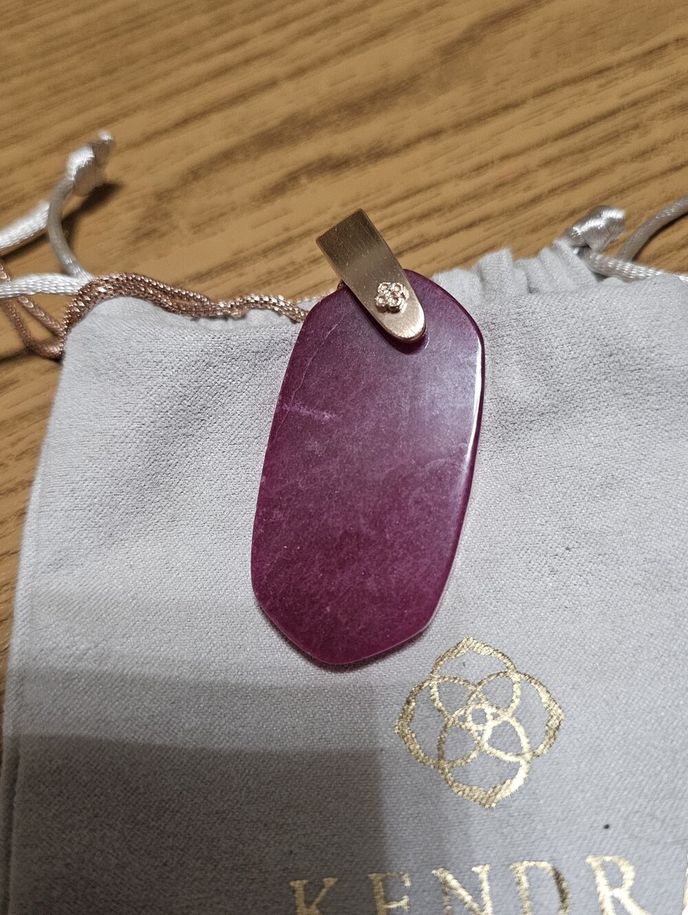 Kendra Scott Inez Maroon Jade Necklace - Picture 3 of 4